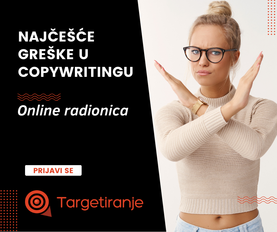 Copywriting - Online radionica - najčešće greške u copywritingu