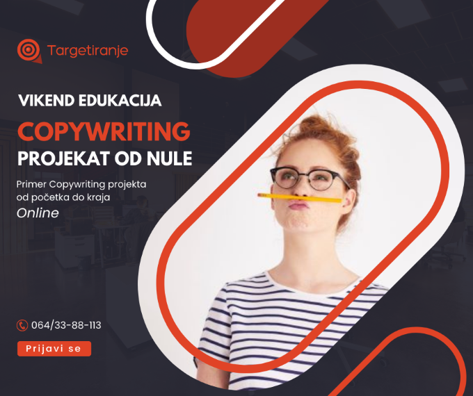 Trgetiranje - vikend edukacija: Copywriting - projekat od nule